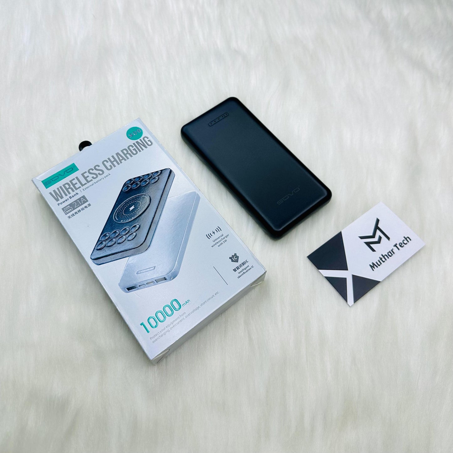 Sovo Wireless Power Bank 10,000Mah