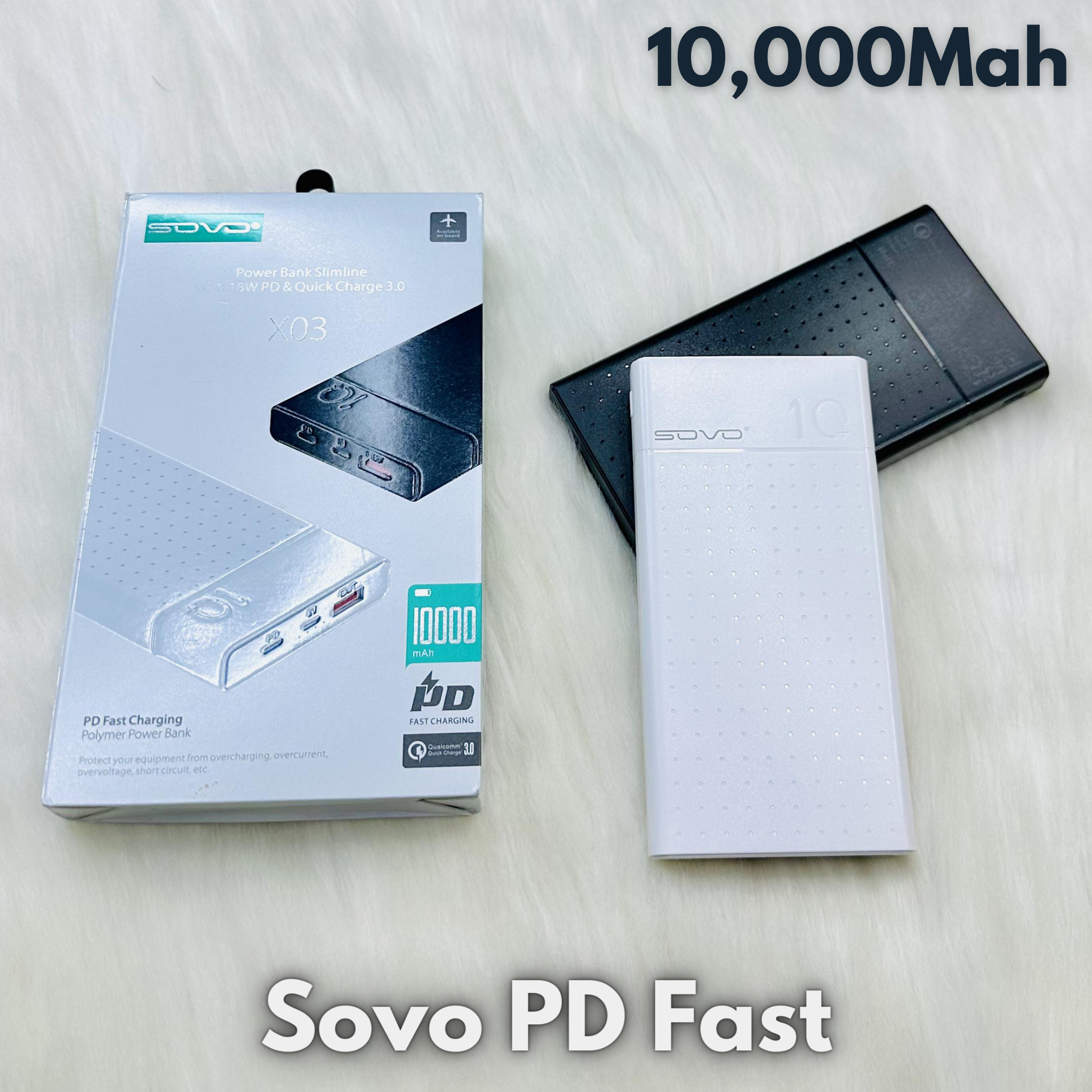 Sovo PD Fast Power Bank 10,000Mah