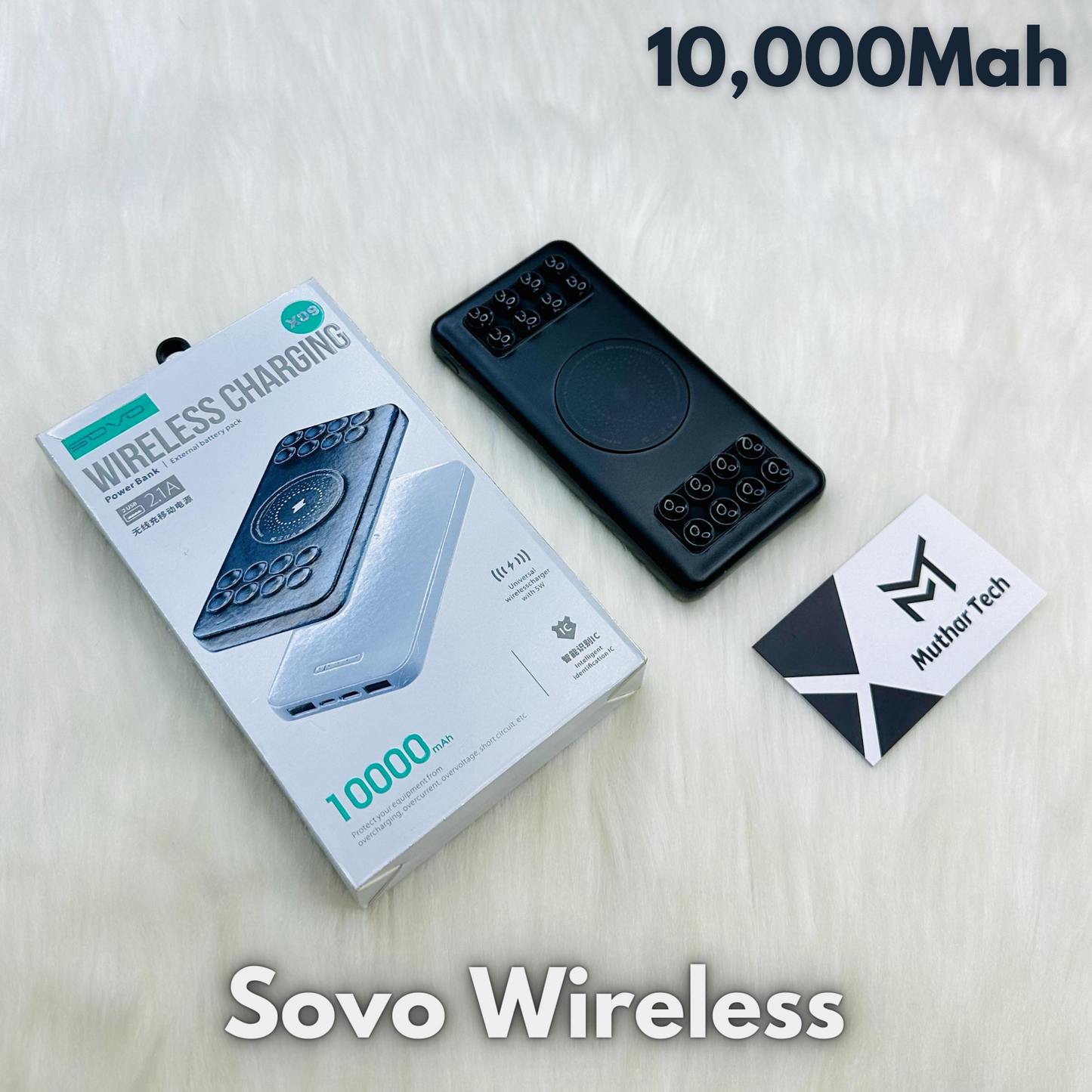 Sovo Wireless Power Bank 10,000Mah